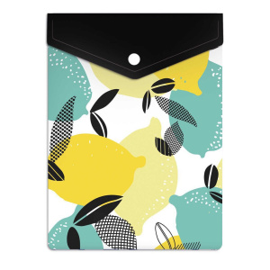 Конверт на кнопке  с рисунком 158*114мм, Лимоны