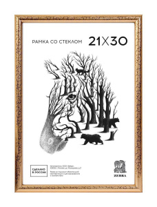 Фоторамка пластик 21*30 №509 (Золотая с кракелюром)