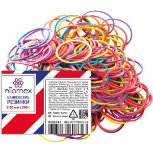 Резинки для денег  200гр., 60мм, цветные