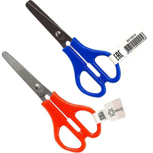 Ножницы детские "Attomex" 14см, пластик.кольца