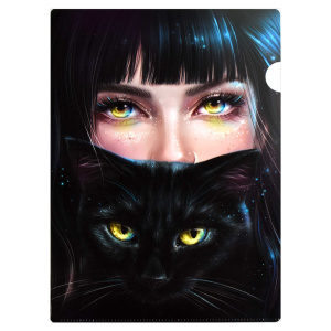 Папка уголок А4 "Зеркало души" 220*310мм, пластик, УФ-печать