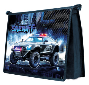 Папка д/тетрад. А5 (230*190*50) 1отд. молния сверху, метализир.картон "Спецслужба"