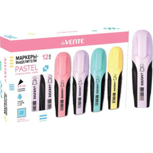 Текстовыделитель "deVENTE. Pastel" 1-5мм сиреневый пастельный, плоский. корп.