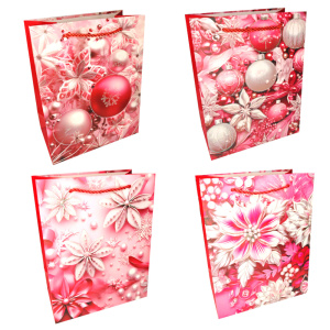 Пакет подар. бум. новогодн. 18*23*10 см 210 гр/м2 "Нежность"