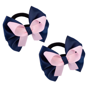 Набор резинок для волос "CHERRY MARY"  2шт , бант синий/розовый