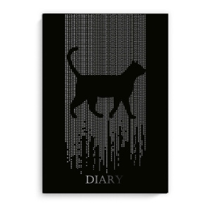 Ежедневник недат А5 интегр.пер.,  80л. "Diary. Черная кошка" тисн.фольгой, софт-тач, лин.