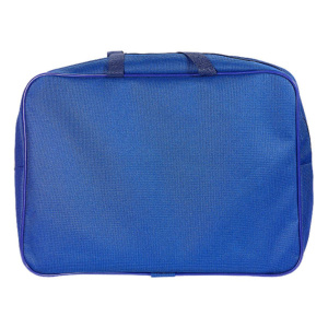 Папка А4 тканевая, с ручками на молнии широкая СИНЯЯ