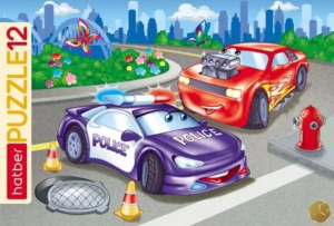 Пазл-рамка 300*200мм.  12 элементов "Полиция"