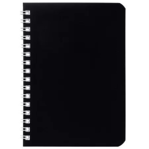 Блокнот А6  80л гребень "SoloMatte. Черный бархат" клетка, софт-тач, перф.на отрыв