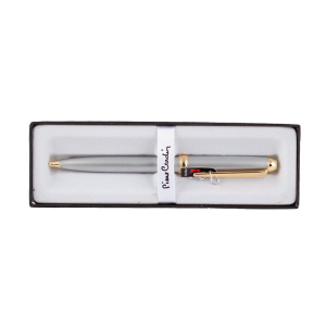 Ручка подарочная шариковая PIERRE CARDIN Eco, корпус латунь и лак. Дизайн-сталь и позолота. Матовый