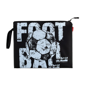 Папка А4 (340*260) с петлей, молния, силикон "Футбол"