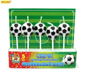 Свечи для торта "Футбольный матч" 5шт.