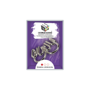 Головоломка металлическая "М-узел" 2*5см