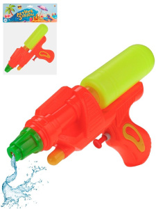 Водяное оружие. Пистолет 20 см,  60 мл, дальность стрельбы 5-6 м