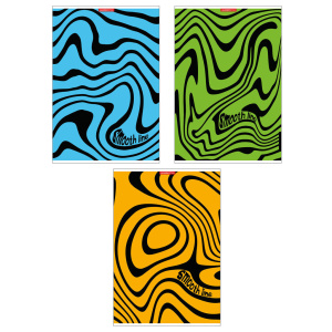 Тетрадь А4  96л кл. скоба Полиграф-Принт "Плавные линии" ВД-лак, белизна 100%