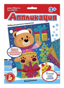 Аппликация из EVА 20*16см "Медвежонок" 3+