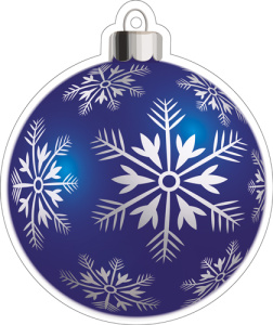 Вырубная фигурка 12*12см "Новогодний шар"