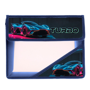 Папка д/тетрад. А5 (230*190*50) 2отд. на липучке, пластик "Turbo"