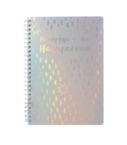 Тетрадь А5  80л кл. гребень Полином  пласт.обл. "Shiny Lazer. Петербург - это настроение"
