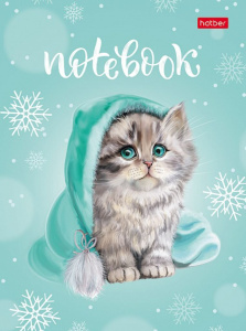 Блокнот А6 7БЦ  64л "Милый котик" кл./лин., мат.лам.