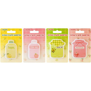 Бумага с липким краем  30л, фигурная Jam&Juice,  ассорти