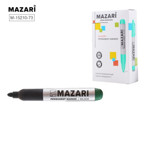 Маркер перманентный 2,5мм пулевидный, зеленый