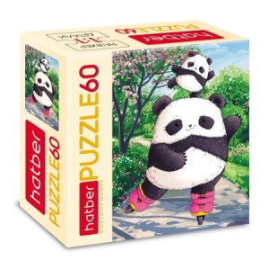 Пазлы   60 элементов  165*230мм.  "Плюшевые панды"
