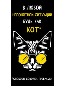 Конверт для денег "В любой непонятной ситуации будь, как кот"
