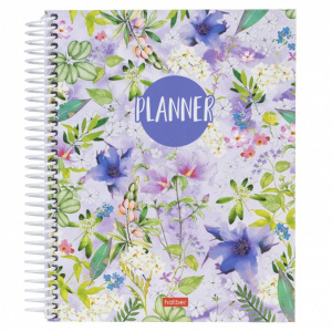 Ежедневник-планер А5 тв.  96л. тв.обл., гребень "Цветочная романтика"