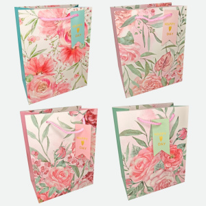 Пакет подар. бумажн. 31*42*12 см 210 гр/м2 Пионы
