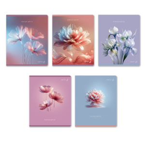 Тетрадь А5 48л кл. Светоч "Капризный цветок" глянц.лам.