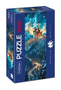 Пазлы 1000 элементов  330*960мм. "Панорама. Зимний замок" Premium