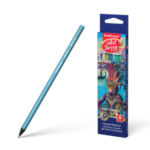 Карандаши цвет.  8цв "Erich Krause METALLIC"