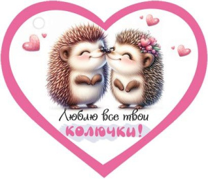 Открытка 4*3см "Люблю все твои колючки!"