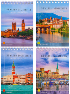 Блокнот А6  40л гребень "Реки и архитектура" клетка