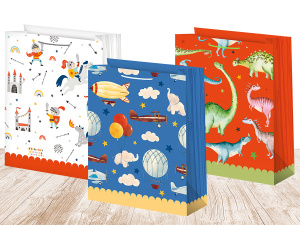 Пакет подар. бумажн. 18*23*10 см, 140гр/м2  Детский, микс