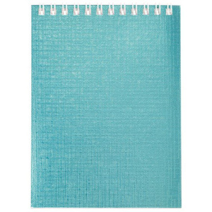 Блокнот А6  40л  "METALLIC мята" кл., спираль, бумвинил