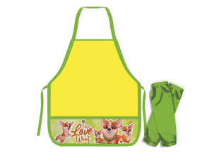 Набор Нарукавники + накидка для труда 490*390мм 2 кармана "Веселые корги"