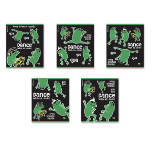 Тетрадь общая ученическая с пластиковой обложкой на скобе ErichKrause DJ Frog, А5+, 48 листов, клетк