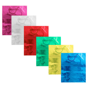 Пакет подар. бумажн.  голография 11*14*6см, ассорти