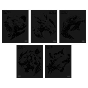 Тетрадь А5 48л кл. Hatber "Shadow" мат.лам., 3Dлак, 5диз.в блоке