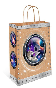Пакет подар. бумажн. 32*26*14 см, НЛО