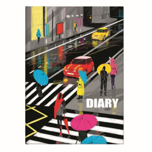 Ежедневник недат А5 7БЦ,  80л. "Diary. Мегаполис" выб.УФ-лак, софт-тач, лин.