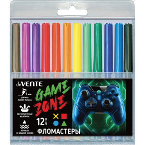 Фломастеры  12цв "deVENTE. Gamer", вент.колпачок, блистер