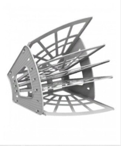 Лоток веер 5 секционный, серый, ЭКОНОМ