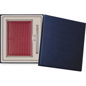 Набор подарочный "Wild" ежедн. 2026г А5, 336стр., бордовый, тв. обл., иск. кожа, + шар.ручка