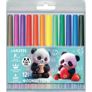 Фломастеры  12цв "deVENTE. Yummy Panda", вент.колпачок, блистер