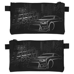 Пенал-косметичка (220*115) молния, ткань "Стильная машина"