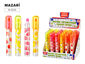 Ластик секционный MAZARI "Fruits" 4 диз.