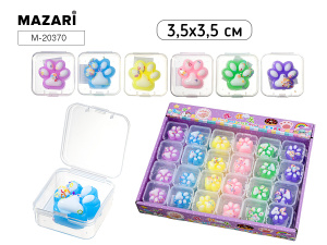 Антистресс-мялка "Сквиш лапки" 3,5*3,5см, ассорти 6 видов